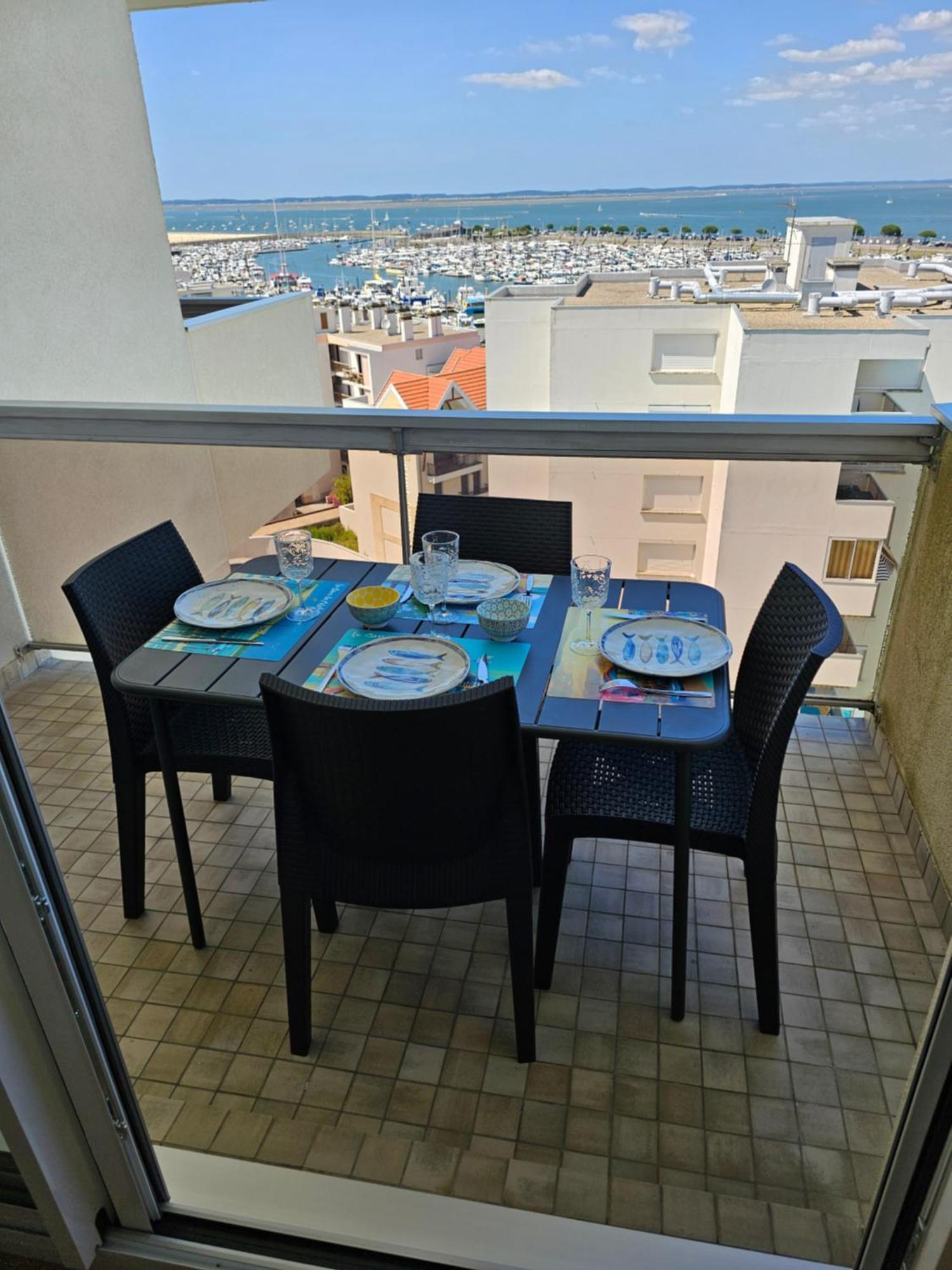 Vue Panoramique Sur Bassin,Piscine Et Terrasse Daire Arcachon Dış mekan fotoğraf